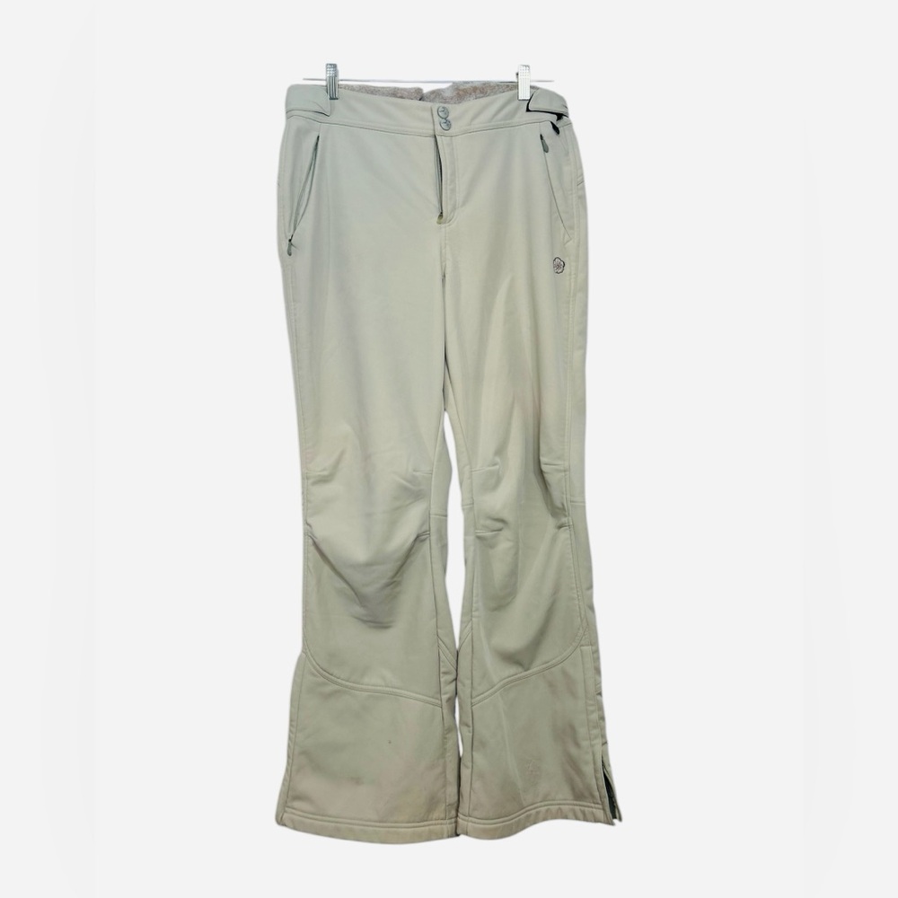 L.L. Bean szLarge Ivory Cream Snow Ski Snowboarding Pants Waterproof Insulated